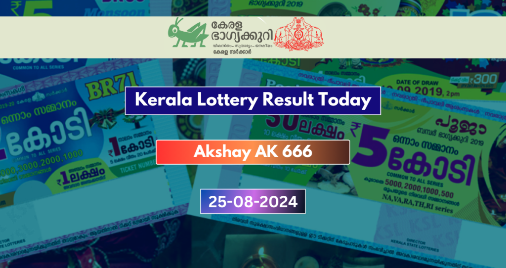 Akshay AK 666


Kerala Lottery Result Today 25-8-2024: Akshay AK 666
