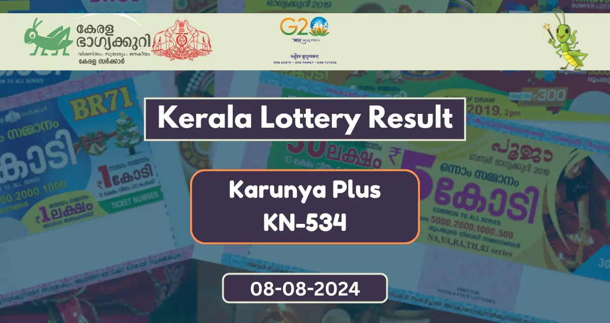 Karunya Plus KN-534 Result 8-8-2024