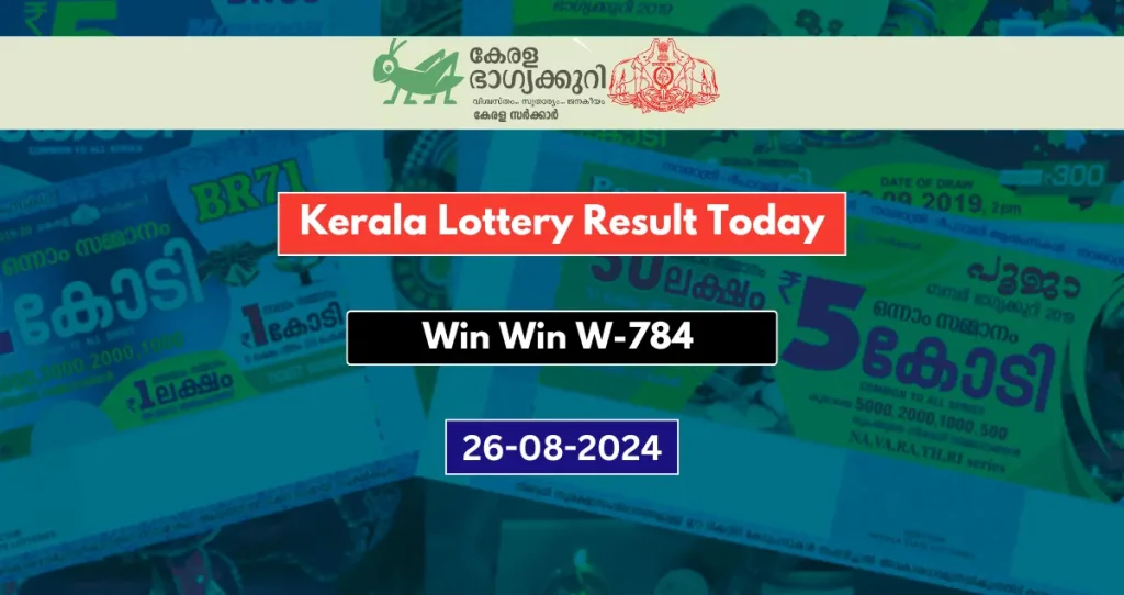 Kerala Lottery Win Win W-784 Result Today 26-08-2024