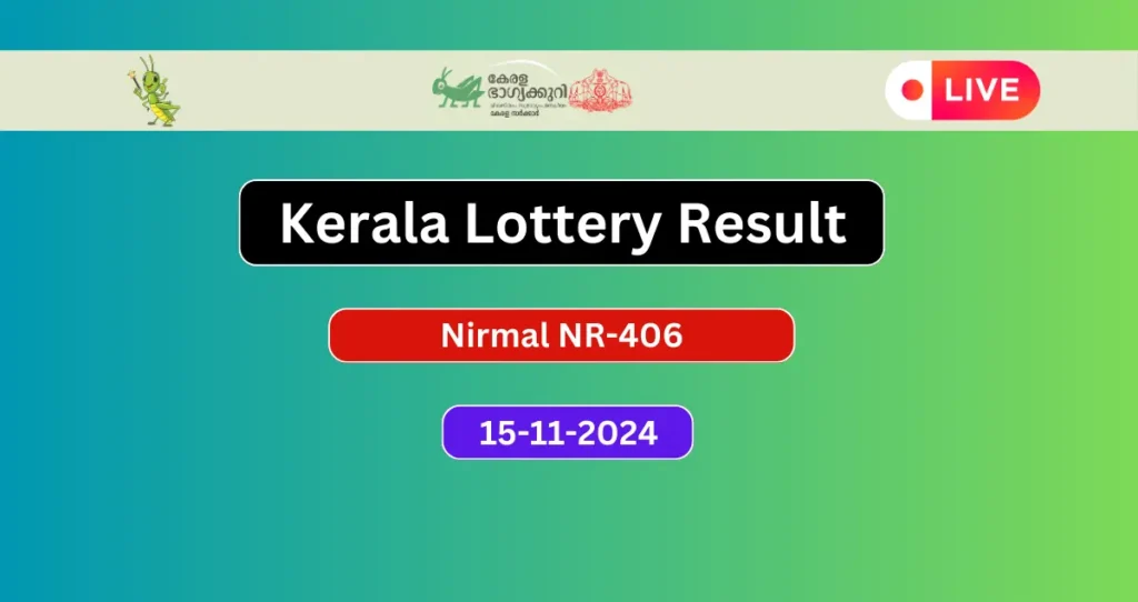 Live: Kerala Lottery Result Today 15-11-2024 Nirmal NR 406