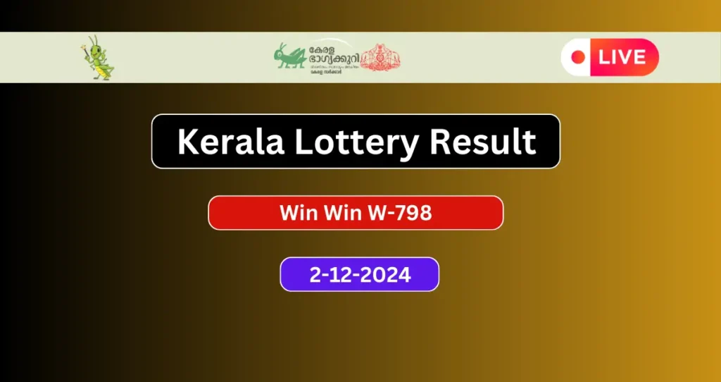 Live: Kerala Lottery Result 2.12.2024 Win Win W-798 Today